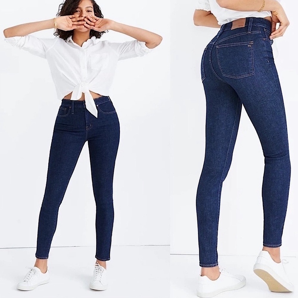 Madewell Petite Curvy High Rise Skinny Jeans Lucille‎ Wash 35P
